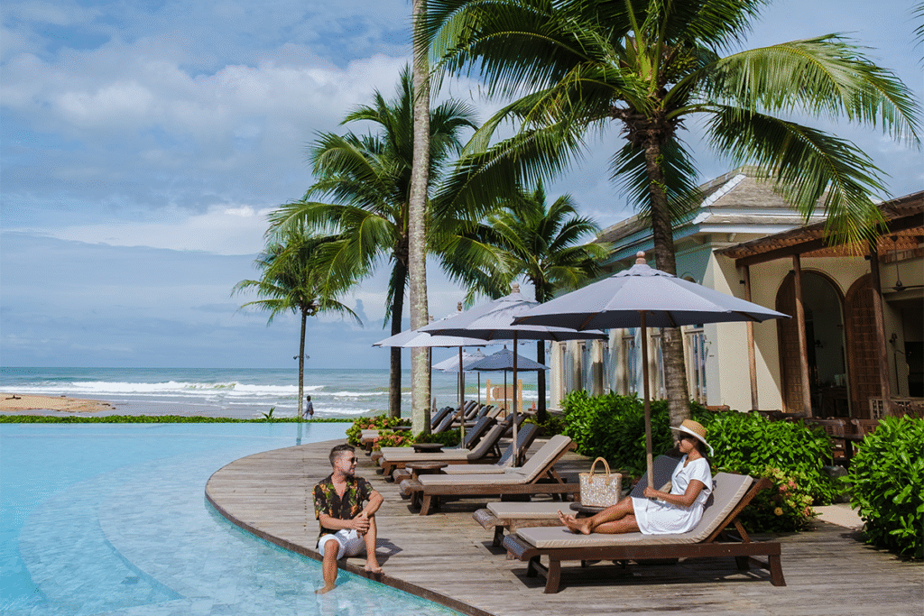 Couple enjoys private villa stay in Bali