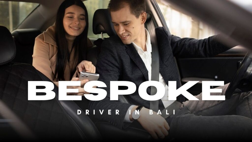 Guest talks with her private driver in bali